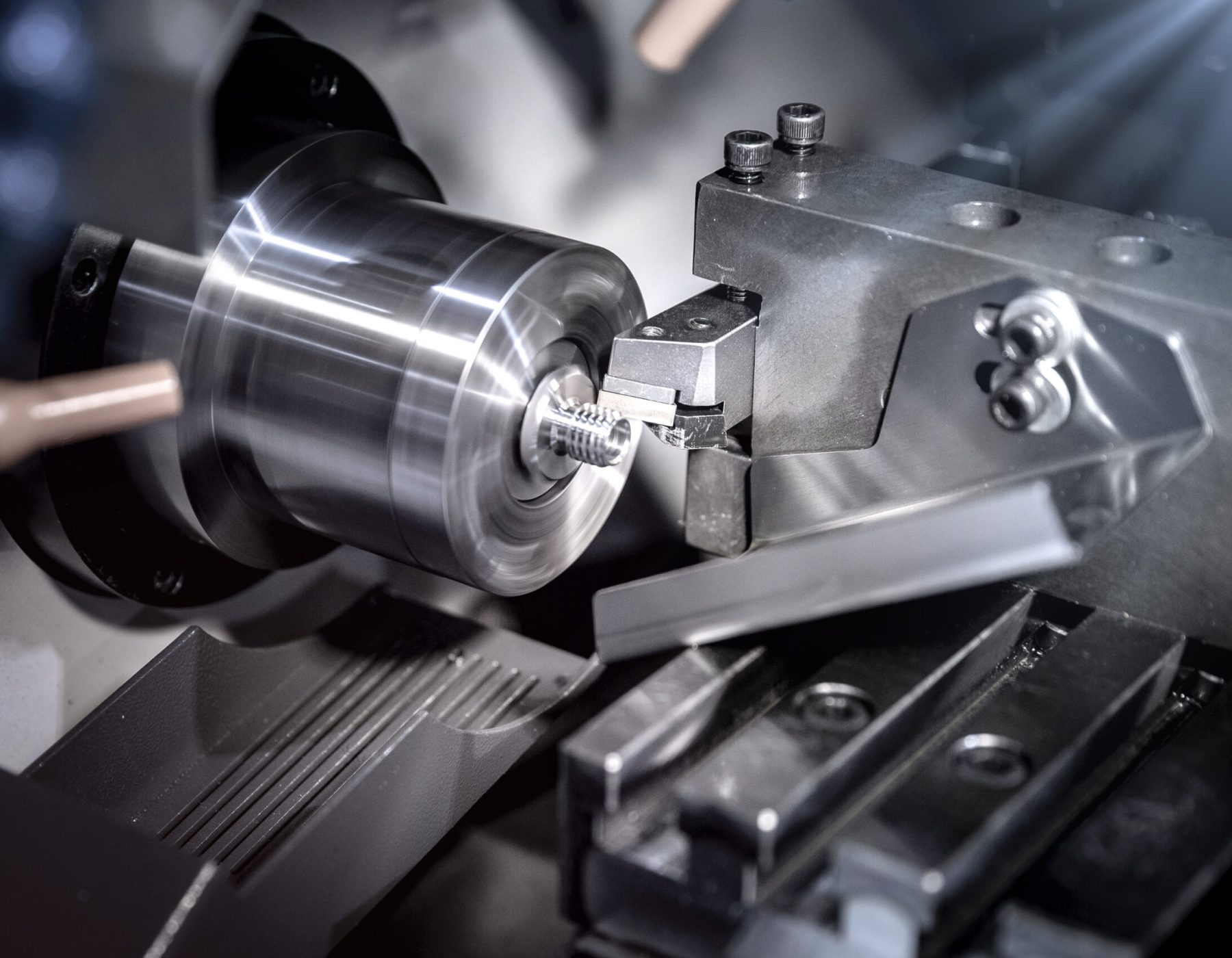Cutting tool metal parts CNC lathe machine are working in modern Cutting tool metal parts CNC lathe machine are working in modern